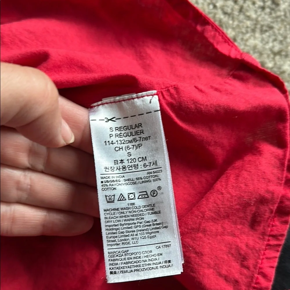 GAP Red and‎ Black Plaid Kids Skirt